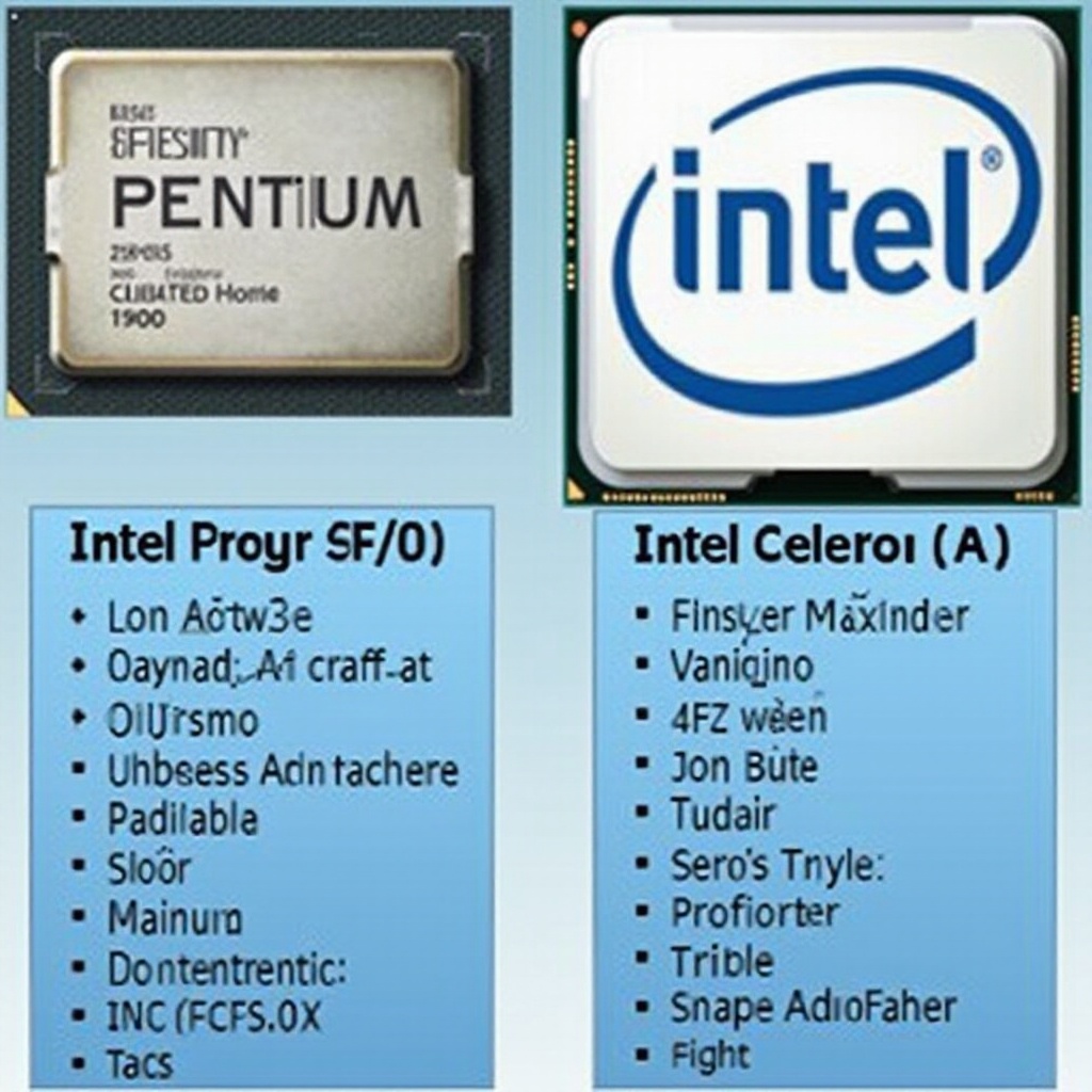 Intel Pentium-Prozessor vs. Intel Celeron: Ein umfassender Vergleich